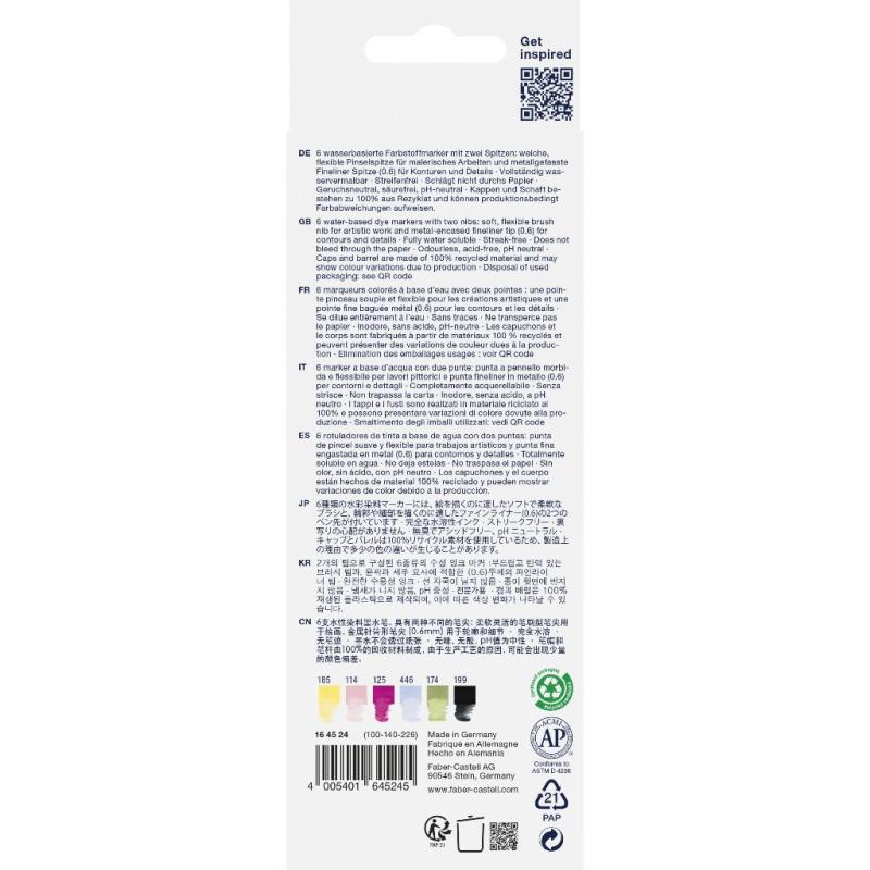 Faber-Castell Goldfaber Aqua Dual Marker 6er Etui Lettering